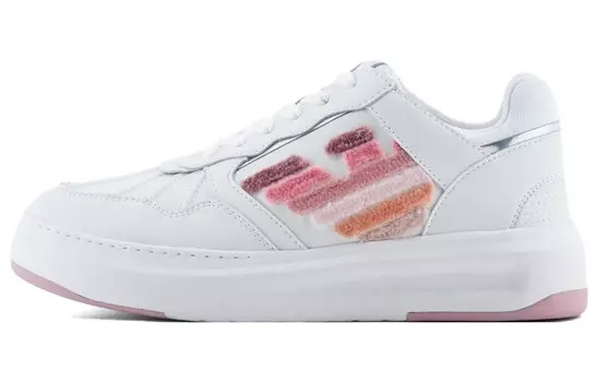 Кроссовки EMPORIO ARMANI Skateboarding Shoes Women's Low-top White, белый