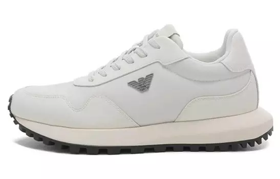 Кроссовки EMPORIO ARMANI Sustainability Values Low-top Sneakers, цвет Off White