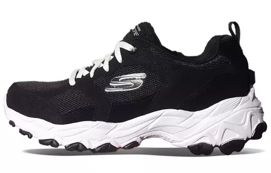 Кроссовки Encore Chunky женские низкие, черно-белые, серебристые Skechers