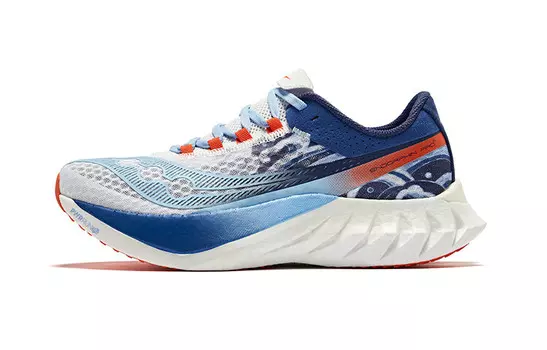Кроссовки Endorphin Pro 4 унисекс с низким верхом белые/синие Saucony