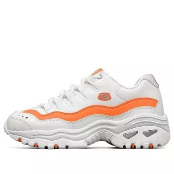 Кроссовки energy-over joy low-top running shoes white/orange Skechers, белый