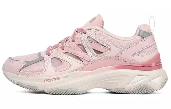 Кроссовки Energy Racer Chunky женские низкие розовые/серые/белые Skechers