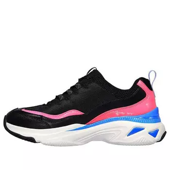 Кроссовки energy racer low-top running shoes pink/black/blue Skechers, красный