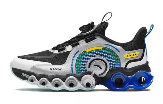 Кроссовки Energy Ring 9.0 для детей GS Low-top Black/Silver/ANTA White/Medium Blue Anta Kids, черный/серебряный