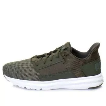 Кроссовки enzo street low-top running shoes green Puma, зеленый