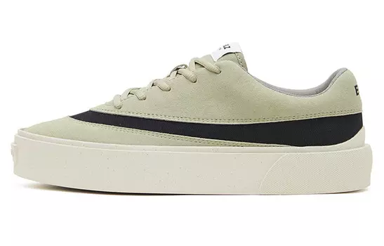 Кроссовки EQLZ Fault Skateboarding Shoes Unisex Low-top Moss Green, черный