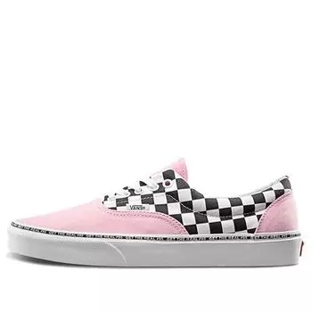 Кроссовки era retro casual skate shoes pink grid Vans, розовый