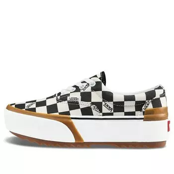 Кроссовки era stacked 'checkerboard' Vans, черный