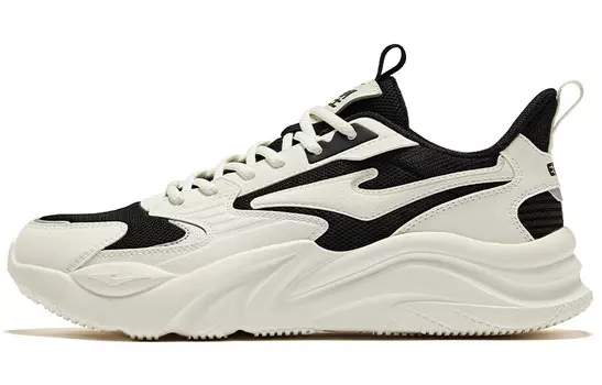 Кроссовки ERKE 2.0 Lifestyle Shoes Men Low-top Positive Black Microcrystalline White, белый