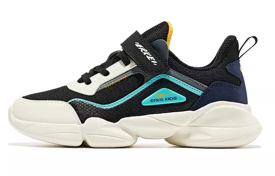 Кроссовки ERKE KIDS Kids Lifestyle Shoes Kids Low-top Positive Black/oak Bud White, белый