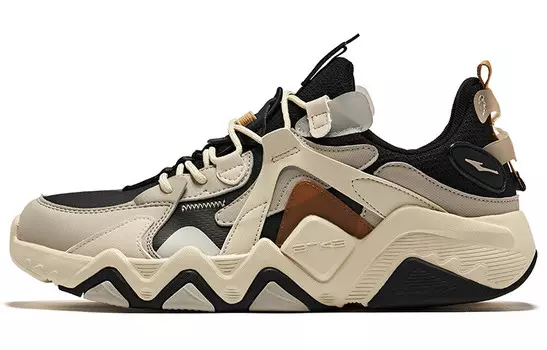 Кроссовки ERKE Lifestyle Shoes Men Low-top Positive Black Iron Man Gray, черный