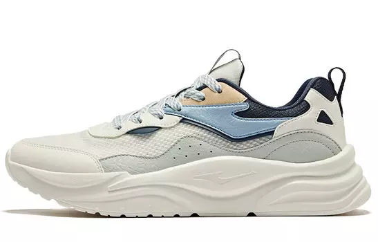 Кроссовки ERKE Lifestyle Shoes Men Low-top Microcrystalline White, Gray, Inky Blue, синий