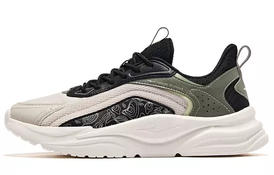 Кроссовки ERKE Lifestyle Shoes Men Low-top Pumice Grey/black, черный