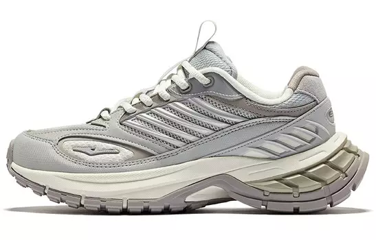 Кроссовки ERKE Lifestyle Shoes Women's Low-top Smoky Gray Sand Ochre, серый