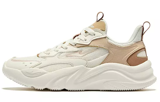Кроссовки ERKE Lifestyle Shoes Women's Low-top Microcrystalline White Oatmeal Color, белый