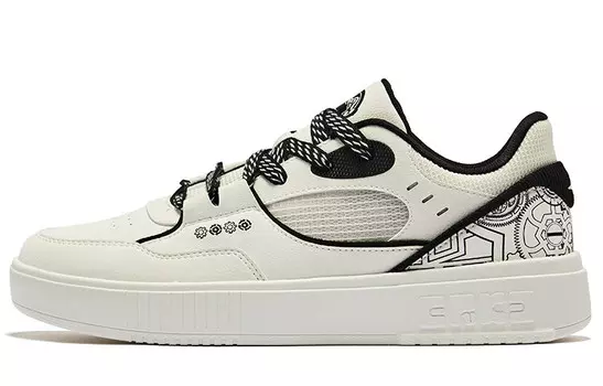 Кроссовки ERKE Skateboarding Shoes Men Low-top White/Black, белый/черный