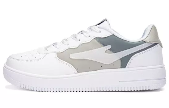 Кроссовки ERKE Skateboarding Shoes Men Low-top Gray, белый/серый