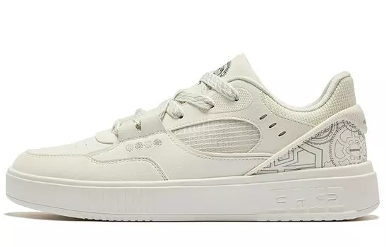 Кроссовки ERKE Skateboarding Shoes Men Low-top Microcrystalline White And Light Gray, светло-серый