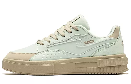 Кроссовки ERKE Skateboarding Shoes Women's Low-top Silver-gray-green Light Linen, зеленый