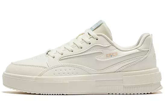 Кроссовки ERKE Skateboarding Shoes Women's Low-top White, цвет Microcrystalline white clouds and fog blue