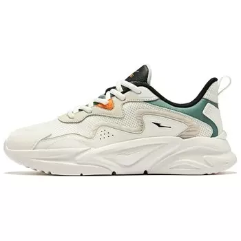 Кроссовки ERKE Streams Lifestyle Shoes Men Low-top White/Green, белый