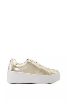 Кроссовки 'Estrid' Leather Trainers Dune London, золото