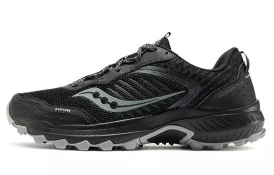Кроссовки Excurison для бега мужские с низким верхом, черные/серые Saucony