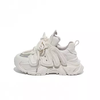 Кроссовки FAICCIA Chunky Sneakers Women's Low-top, цвет Panda color (autumn leather)