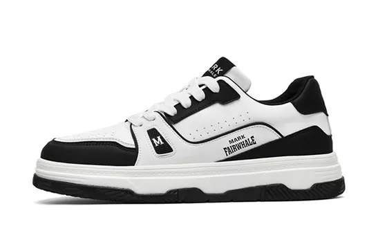 Кроссовки FAIRWHALE Skateboarding Shoes Men Low-top, белый/черный