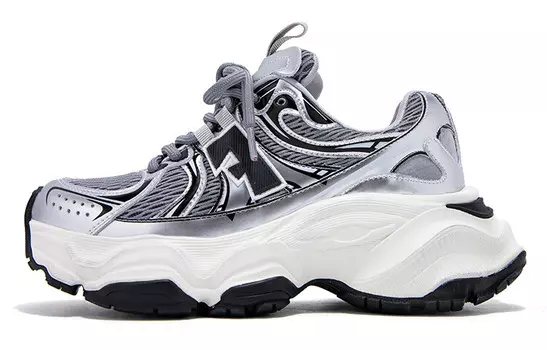 Кроссовки FALLINMISS Chunky Sneakers Women's Low-top, серебряный