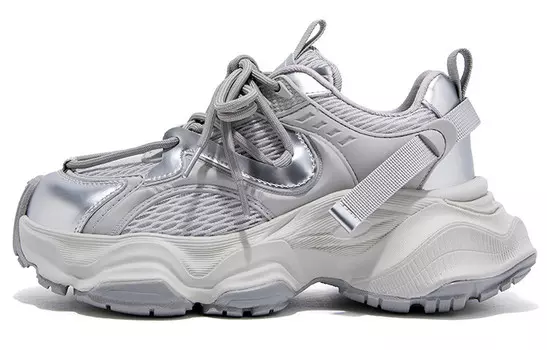 Кроссовки FALLINMISS Chunky Sneakers Women's Low-top, серый