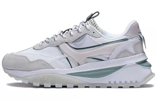 Кроссовки Fangyuan EVO Lifestyle женские с низким верхом, стандартные, белые/белые, песочно-серые Lining