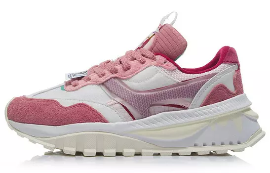 Кроссовки Fangyuan EVO женские низкие абрикосово-розовые/стандартные белые Lining