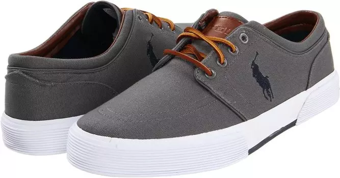 Кроссовки Faxon Low-Top Canvas Sneaker Polo Ralph Lauren, серый
