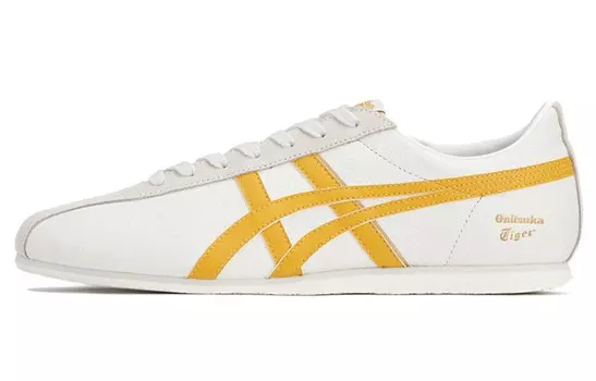 Кроссовки FB Trainer Lifestyle унисекс с низким верхом белого/желтого цвета Onitsuka Tiger