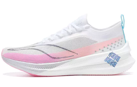 Кроссовки Feidian 3 Elite Running Unisex Low-top White/Blue/Pink Lining