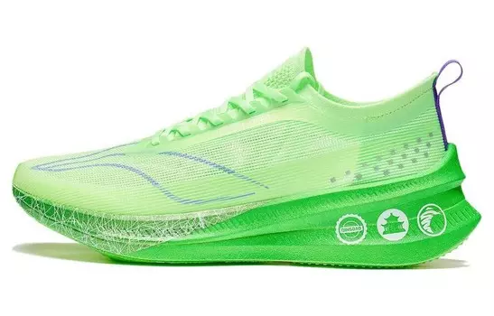 Кроссовки Feidian 3 Elite Running унисекс с низким верхом, зеленые Lining