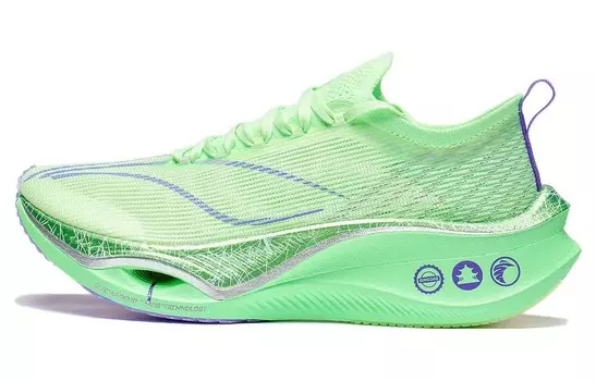 Кроссовки Feidian 3 Ultra Running унисекс с низким верхом, зеленые Lining