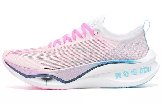 Кроссовки Feidian 3 Ultra Running унисекс с низким верхом розового/синего цвета Lining