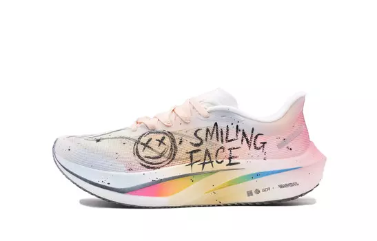 Кроссовки Feidian 4 Challenger для бега мужские с низким верхом белые/розовые Lining