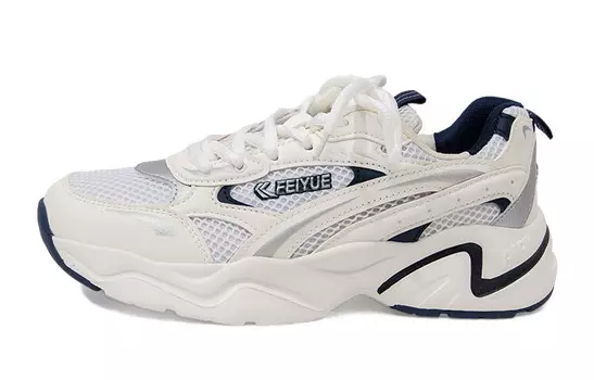 Кроссовки Feiyue Chunky Sneakers Unisex Low-top White/Dark Blue, белый/темно-синий