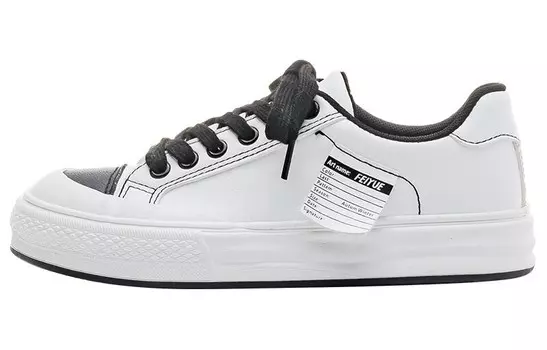 Кроссовки Feiyue Skateboarding Shoes Women's Low-top, белый/черный