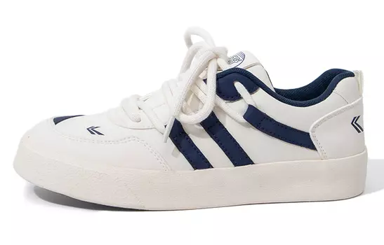 Кроссовки Feiyue Skateboarding Shoes Women's Low-top Beige/Dark Blue, бежевый/темно-синий