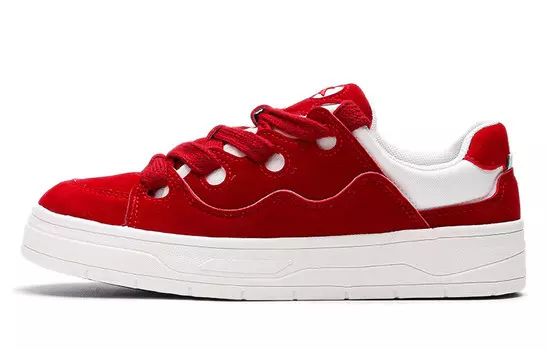 Кроссовки Feiyue Skateboarding Shoes Women's Low-top White, белый/красный