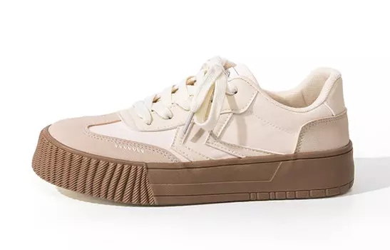 Кроссовки Feiyue Skateboarding Shoes Women's Low-top Khaki, бежевый