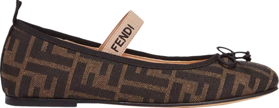Кроссовки Fendi Ballerinas Junior 'Allover FF Logo - Tobacco', коричневый