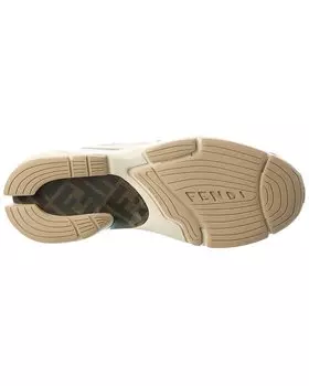 Кроссовки FENDI Faster из кожи и сетки, белый