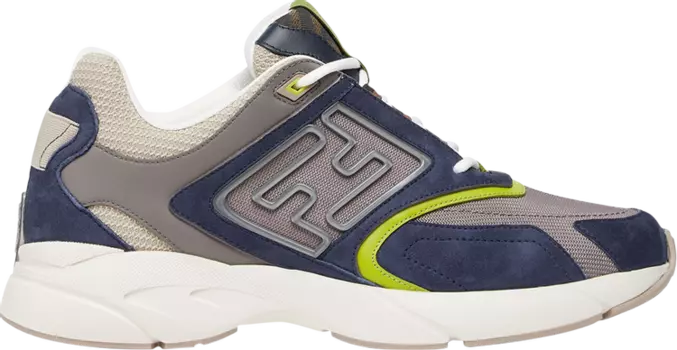 Кроссовки Fendi Faster Trainer 'Navy Carbon Wasabi', синий