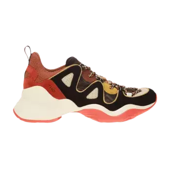 Кроссовки Fendi FFluid Lace Up Low Brandy, оранжевый