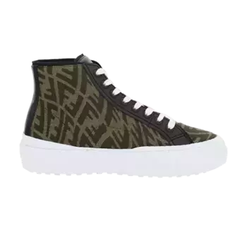 Кроссовки Fendi Force High All Over Logo, коричневый